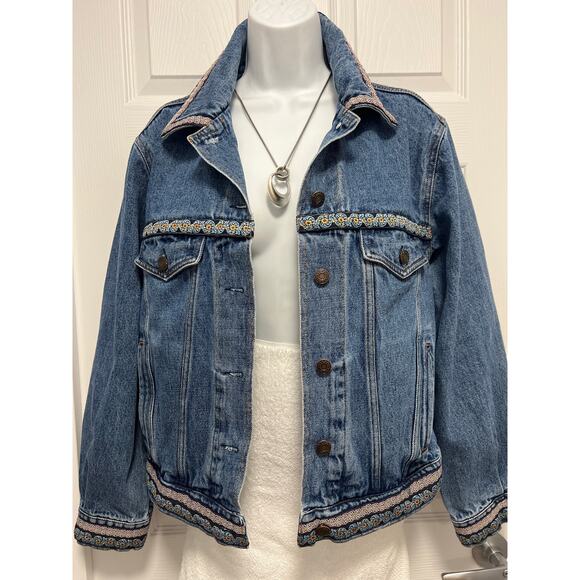Brandon Thomas Jackets & Blazers - vintage Brandon Thomas denim lace jacket size S